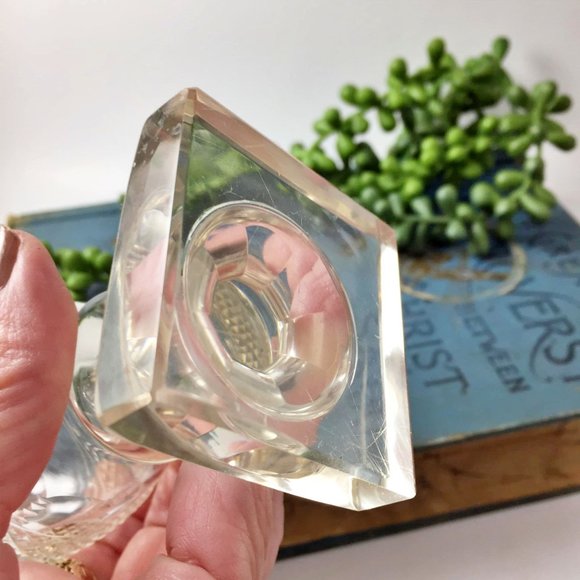 ANTIQUE Victorian Cut Glass Crystal Cayenne Spice Bottle with Gold Spoon Spice J - Picture 11 of 12